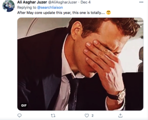 December 2020 Core Update de Google : Tout ce que vous devez savoir December 2020 Core Update reactions twitter