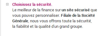 Boursorama précise que c'est une filiale de la Soge