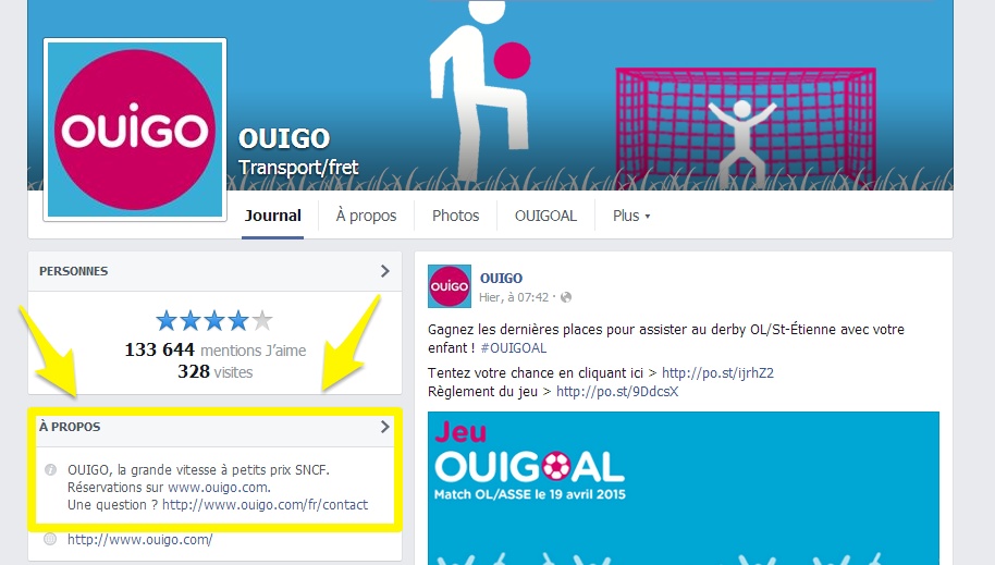 Ouigo sur facebook