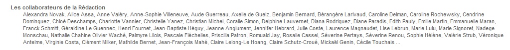 Nom des contributeurs UGC Deco