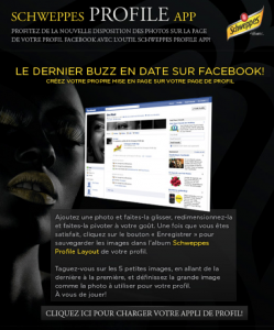 Schweppes app - social media