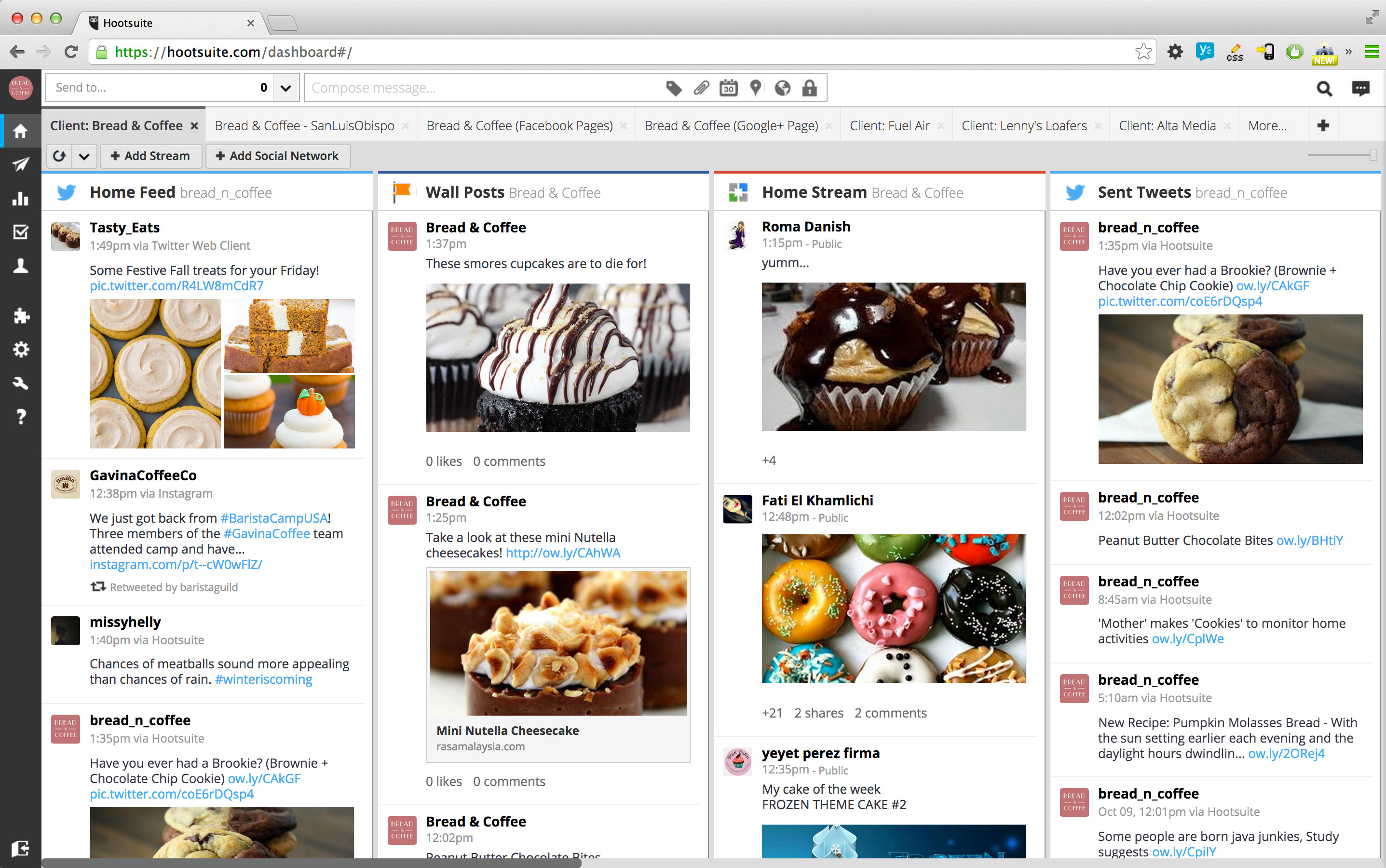 dashboard Hootsuite