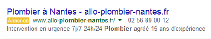 Annonce Adwords - prop value sur l'ancienneté