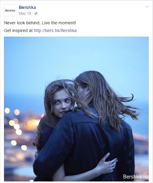 Comment déployer sa marque sur le web Exemple de post sur le compte Facebook de Bershka