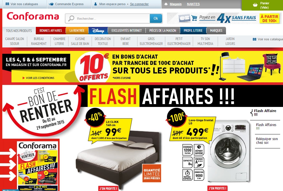 Comment déployer sa marque sur le web La home de Conforama