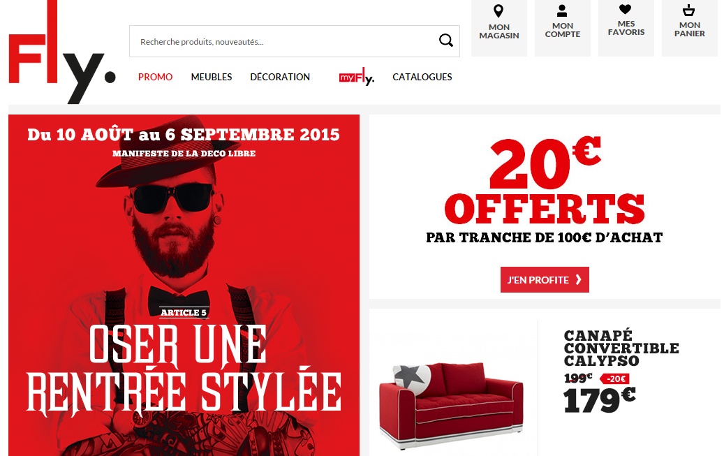 Comment déployer sa marque sur le web La home de Fly