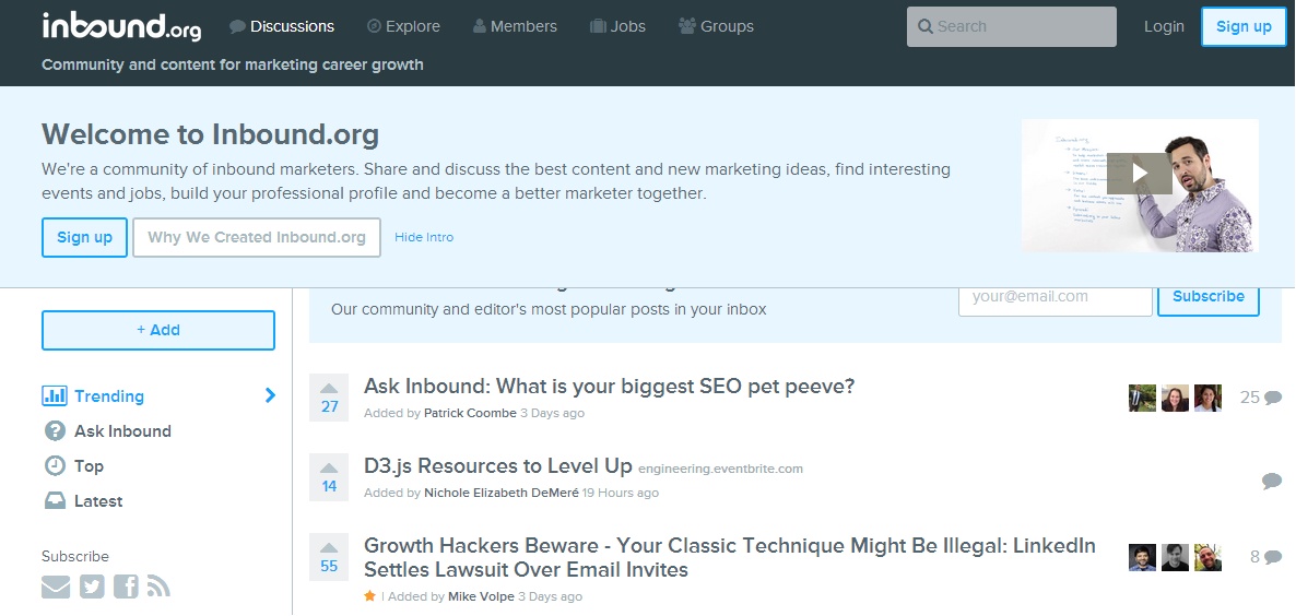 Home de inbound.org