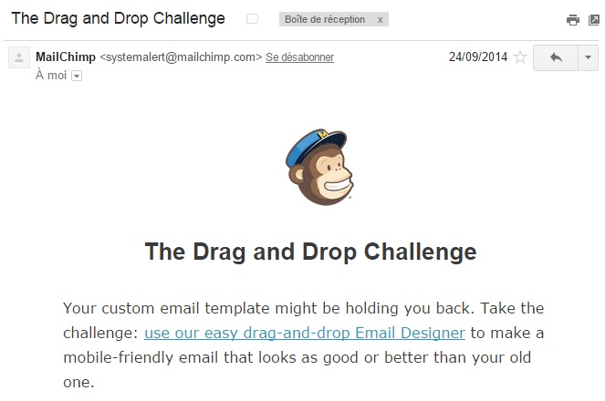 SaaS : 4 leviers pour réduire votre taux d'attrition Mailchimp incite ses clients à utiliser les fonctionnalités phares